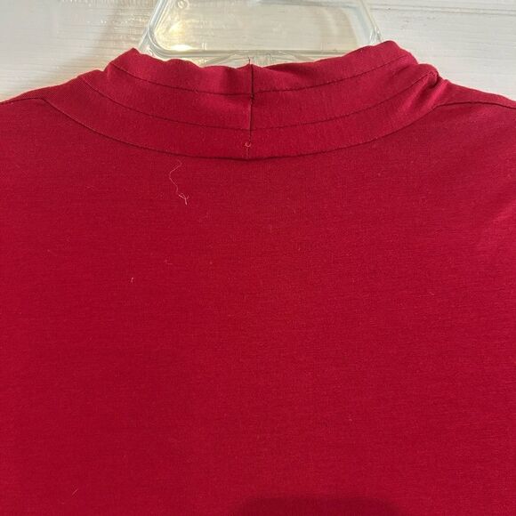 NWT Talbots Burgundy Red Fit & Flare Stretch Comfort Short Sleeve Belted Dress - Picture 8 of 8